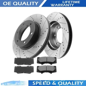 For Ford F150 2006-2008 Lincoln Mark LT Front Disc Brake Rotors and Ceramic Pads - Picture 1 of 30