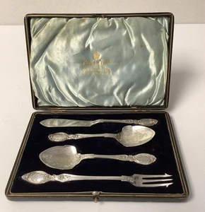 Mappin & Webb Servier-/Obstbesteckset - versilbert, mit Etui verziert Vintage - Bild 1 von 9