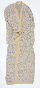Never Fully Dressed Beige Animal Print Cardigan, M, Women's - Picture 1 of 12