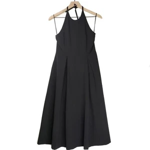 NWT Ann Taylor Midi Halter Dress 4 Pleats Cocktail Party Little Black Dress LBD - Picture 1 of 10