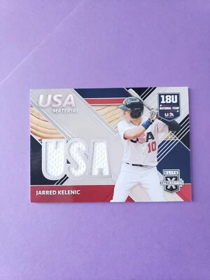 Jarred Kelenic Game Worn Jersey 2020 Elite Extra Edition Team USA U18 #USAM-JA - Image 1 of 3