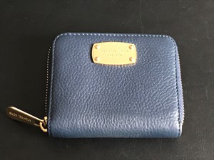Michael Kors Damen Portemonnaie Geldbörse Leder blau neuwertig