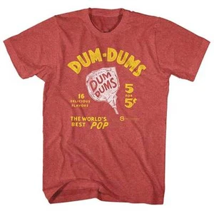 Dum Dums Candy Suckers The Worlds Best Pop 5 for 5 Cents Men's T Shirt - Picture 1 of 3