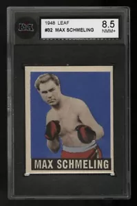 1948 LEAF BOXING ~ #32 ~ MAX SCHMELING ~ HALL OF FAME ~ KSA 8.5 - Picture 1 of 2