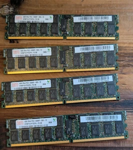 Hynix 16GB, 4x4GB, HYMP151P72CP4-Y5-AB, Server Memory, ECC, DDR2, PC-5300 - Picture 1 of 4