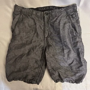 Buckle Black Men's Linen Blend Black Take it Easy Slim Shorts Size 32 - Picture 1 of 5