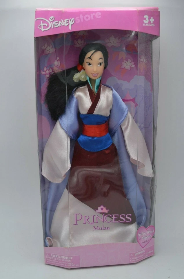 Boneca Barbie Princesa Mulan 11" Disney Store nova na caixa - Imagem 1 de 4