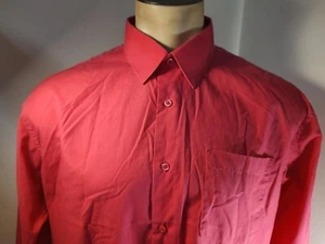Berlioni Italy Men's Luxury XL Extra Large Solid Italian Dress Shirt Fuchsia - Picture 1 of 8