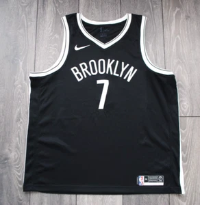 ADIDAS BROOKLYN NETS #7 DURANT JERSEY SHIRT ORIGINAL ADIDAS BLACK SIZE 56 XXL - Picture 1 of 9