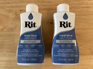 Rit Liquid Dye All Purpose 8 Ounce 2 Pack Bottles 88290, Royal Blue Wood Fabric - Picture 1 of 5