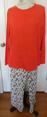 NUEVO SIN ETIQUETAS CORAL SUAVE MANGA LARGA TOP Y PINGÜINO PANTALONES SONOMA MUJER PIJAMA TALLA XXL Foto 1 de 4