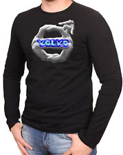 Volvo Auto Logo Fingerbild Schwarze T-Shirt Langarmshirts  -867 -LA