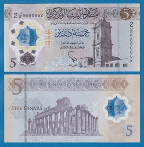 LIBYA 5 Dinars P 86 2021 UNC Polymer - Picture 1 of 1