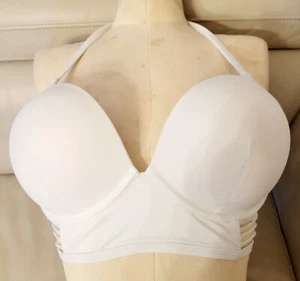 TOP DA BAGNO VICTORIA'S SECRET BOMBSHELL THE LONG LINE TAGLIA 36 D BIANCO NUOVO SENZA ETICHETTE - Foto 1 di 2