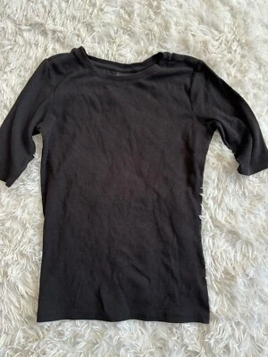 Rachel Zoe Women’s Sz. XS Black Ribbed Top. Soft, Great Shape Foto 1 de 4
