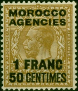 Morocco Agencies 1934 1f50 on 1s Bistre-Brown SG211 V.F MNH - Picture 1 of 1