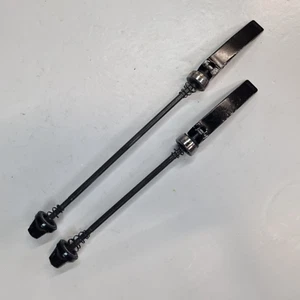 Quick Release Skewers Set Front And Rear Black Alloy Mtb Pair of - Picture 1 of 24