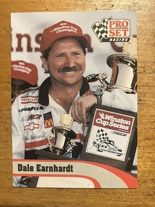 1992 Pro Set Winston Cup - No Number .Has A Print Error On Dale Earnhardt Neck!!