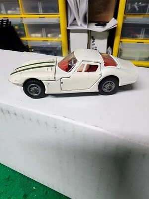 Vintage Corgi Marcos Volvo 1800 GT White #8 Red Interior Racing With Driver - Image 1 of 4