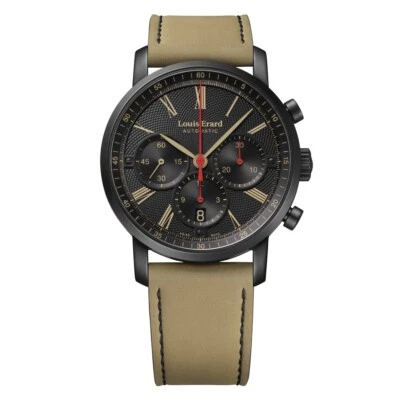 Louis Erard Excellence Black/Beige Leather Auto Watch 71231NN32.BVDN17 - Image 1 of 4