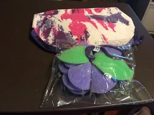  Avon Naturals Canvas Reise-/Kosmetiktasche & Blumenschwamm 2 Stück Set NEU SCHÖN - Bild 1 von 8