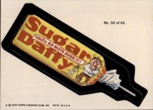 1979 Topps Wacky Packages Series 1 Sticker Sugar Daffy #50