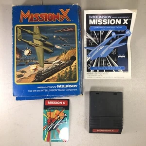 Vintage Mission-X Mattel Intellivision Video Game 1983 Near Complete 1 Overlay - Picture 1 of 12