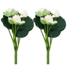2 Artificial Leaf Flowers for Weddings/Parties (White)