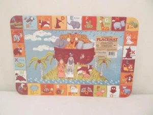 CounterArt Reversible Placemats (Set of 4) Noah's Ark ABC's Microban - Picture 1 of 1