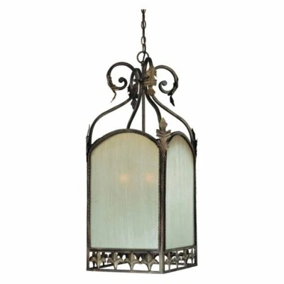 Jeremiah 25736-BBZ Chandelier w/ Distressed Mocha Etched Glass, Burleson Bronze - Image 1 of 4
