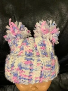 Double bobbled ribbed hat - Picture 1 of 2
