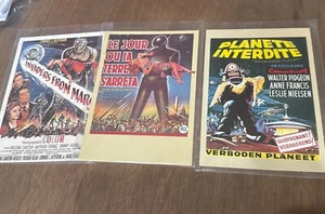 Juego de 3 pósteres postales vintage de película B ciencia ficción del espacio exterior 1951 1953 1956 - Imagen 1 de 8