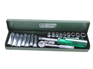 21-pc. S-K TOOLS 1/4” DRIVE SAE DEEP & SHALLOW SOCKET SET, USA - Picture 1 of 11
