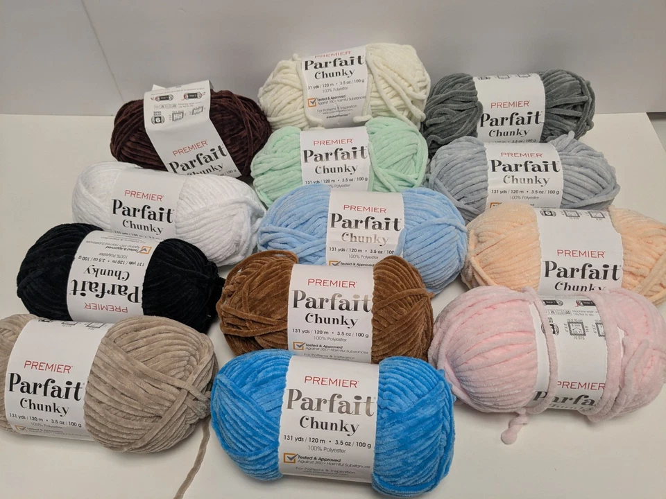 Premier Parfait Chunky Chenille Yarn  'Bulky 5'  Various Colors - You Pick - Image 1 of 1