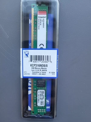 Kingston RAM KCP316NdD8/8 Dimm 1600 Mhz DDR3 8 GB Memory Module - Bild 1 von 4