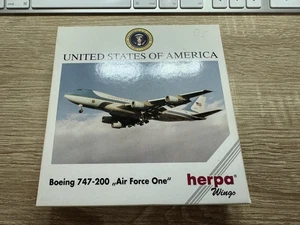 Herpa 502511 Aereo Boeing 747-200 Air Force One 1:500 In OVP 1 Pezzo Mancante - Foto 1 di 5