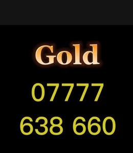 GOLD EINFACHE VIP EINPRÄGSAME HANDYNUMMER DIAMANT PLATIN SIM-KARTE EE - Bild 1 von 1