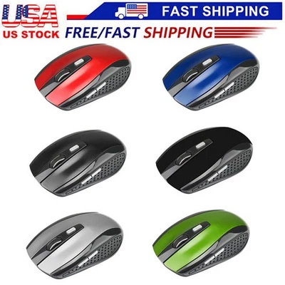 Wireless Optical Mouse Mice 2.4GHz USB Receiver For Laptop PC Computer DPI USA - Image 1 of 4