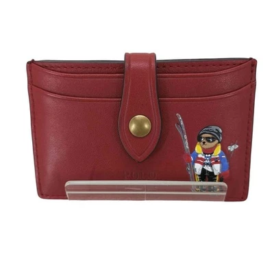 Polo Ralph Lauren Polo Bear Slim Cardholder Men's Vintage Leather - Image 1 of 4