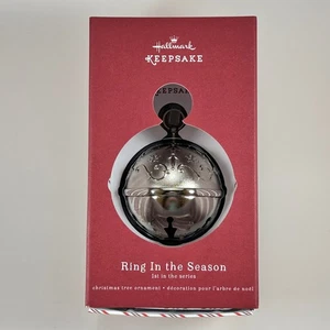 Anillo en la temporada 2015 #1 sello adorno Santa metal trineo campana anillos nuevo en caja - Imagen 1 de 5