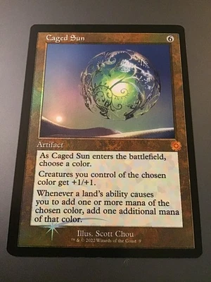 MTG The Brother's War Artifacts Caged Sun Retro Frame Foil - Image 1 of 3
