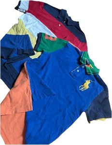 Lot 2 Ralph Lauren Polo Shirt Boys Large 14-16 Big Pony Classic Fit Youth Preppy - Picture 1 of 9