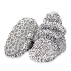 Unisex Furry Baby Booties with Grippers, Organic Cotton Lining, Baby Registry... - Picture 1 of 6