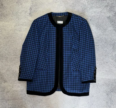 Givenchy Vintage Blazer Men (unisex) Size52 Wool Houndstooth Made in W. Germany - Image 1 of 4