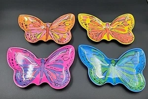 4 Colors Melamine Andy Warhol butterfly Snack Trinket plates 70s vibe Art - Picture 1 of 5