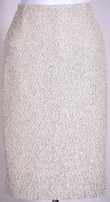 Falda brillante ST.JOHN para mujer gris tweed metálico plateado talla 8 Foto 1 de 3