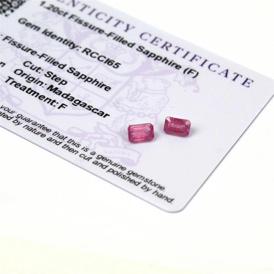 1.2cts Ilakaka Pink Sapphire 6x4mm Octagon (F) (Pack of 2) 1 - Image 1 of 1