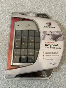 Targus Numeric Keypad with 2 USB ports for PC Silver Gray New in Package - Picture 1 of 4