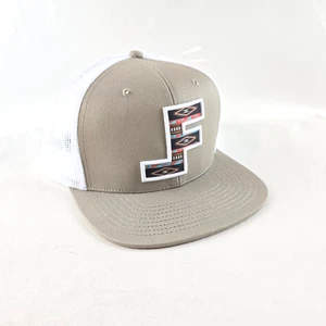 Lane Frost Rambler Hat Trucker Hat Mens Tan White Mesh Snapback Adjustable - Picture 1 of 7