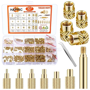 307 Heat Set Einsätze mit Lötspitzen - Messingmuttern für 3D Druck & Kunststoff - Bild 1 von 12